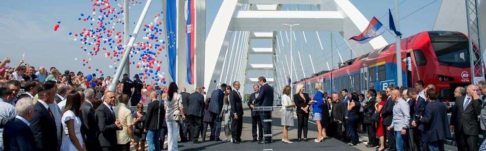 Žeželj bridge, Serbia - grand opening