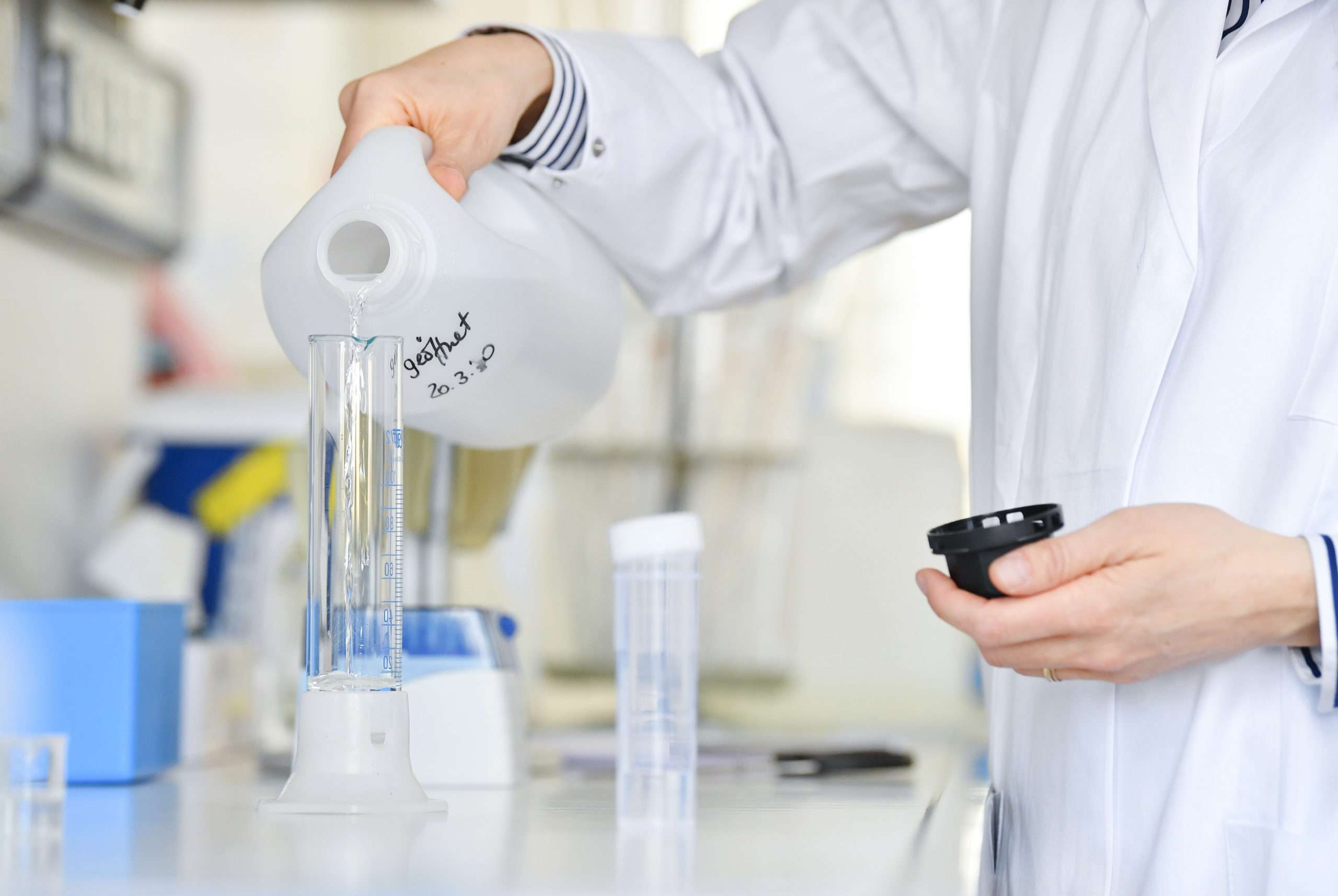 Hand sanitizer production - environmental laboratory in Kirchmöser