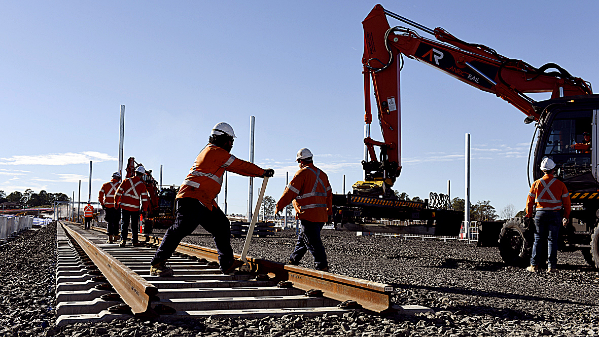 Sydney Metro - North West Project - Rail Track laid