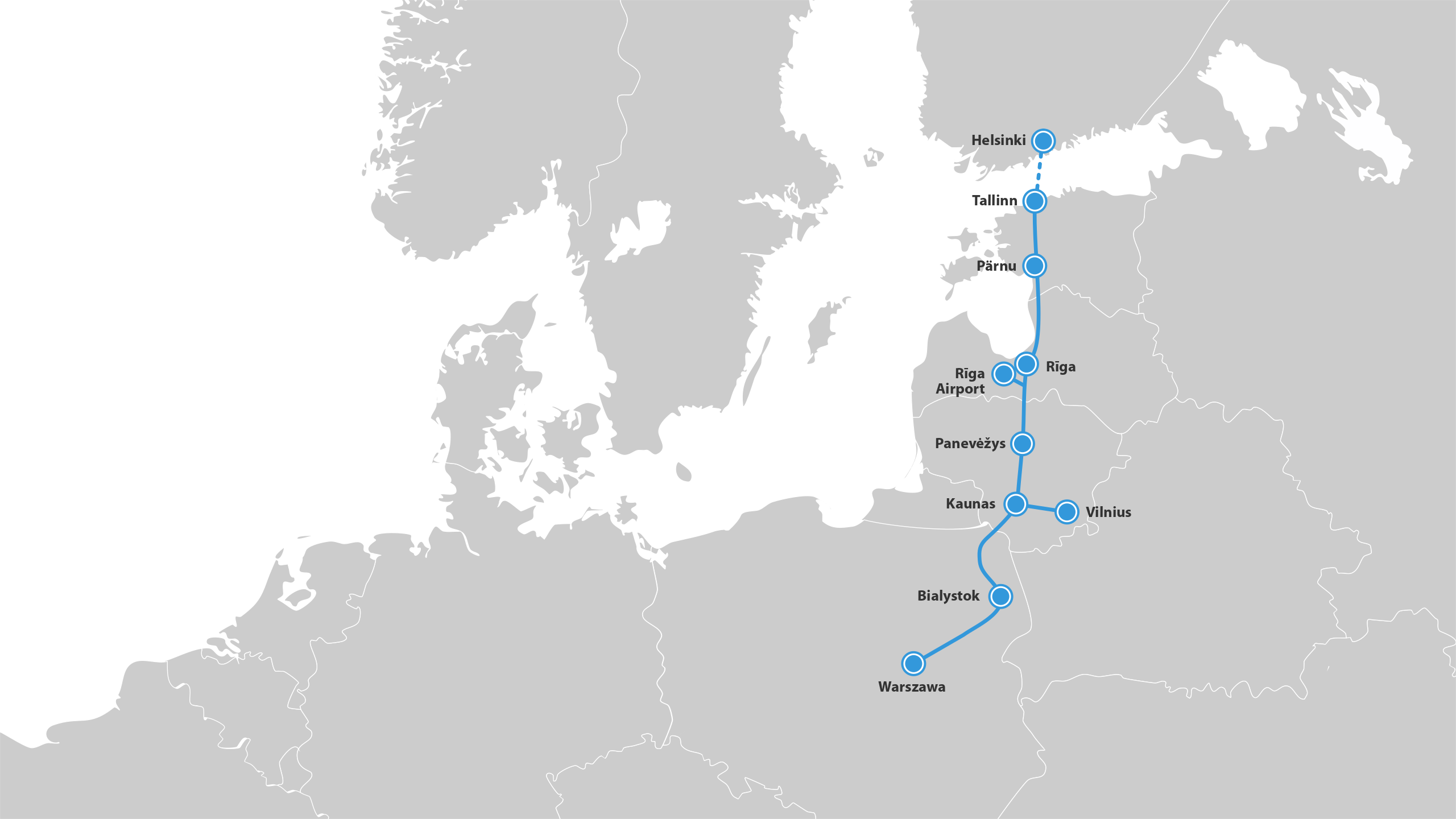 Rail Baltica Route Map