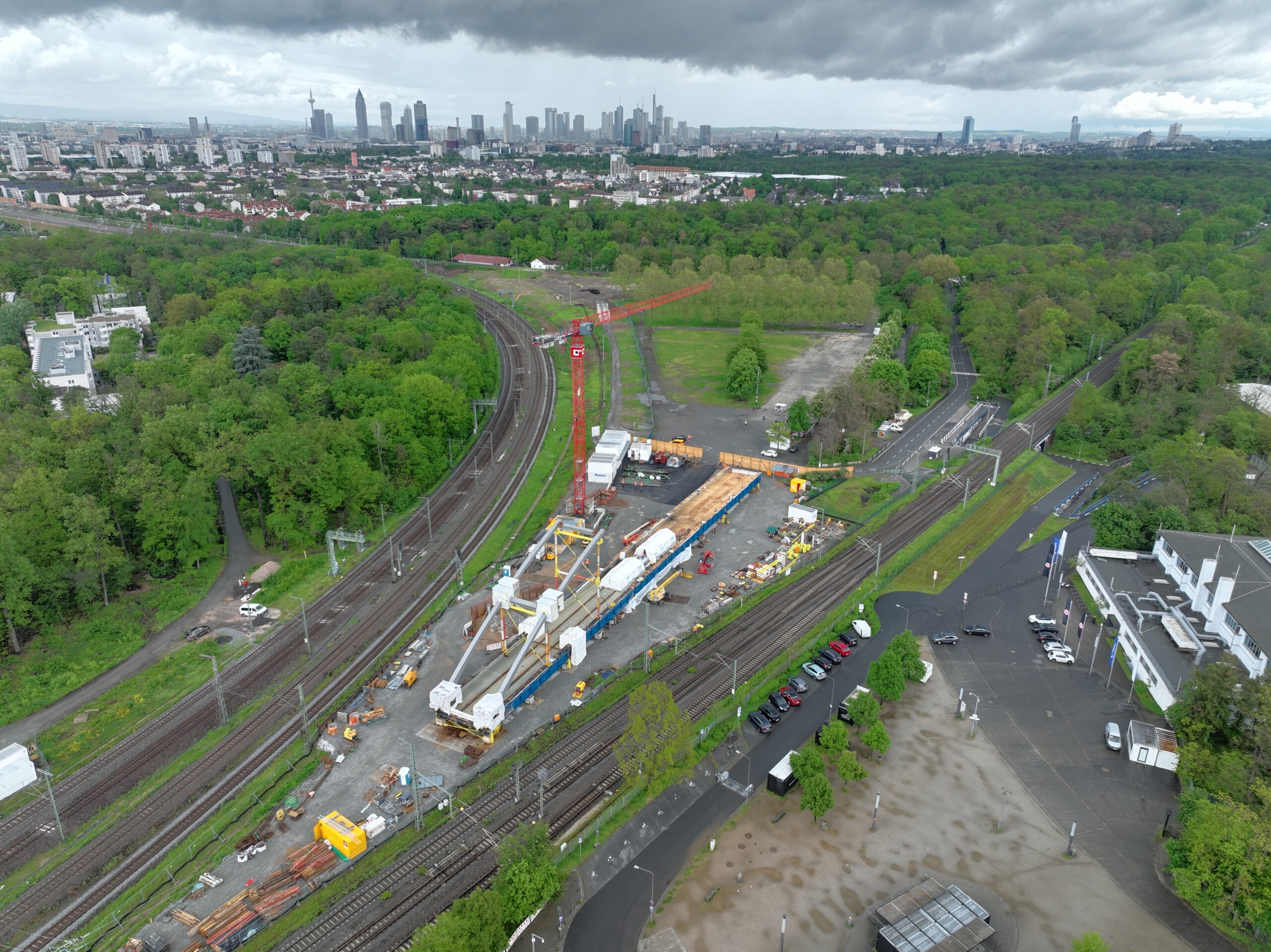 Aerial view of the route alignment