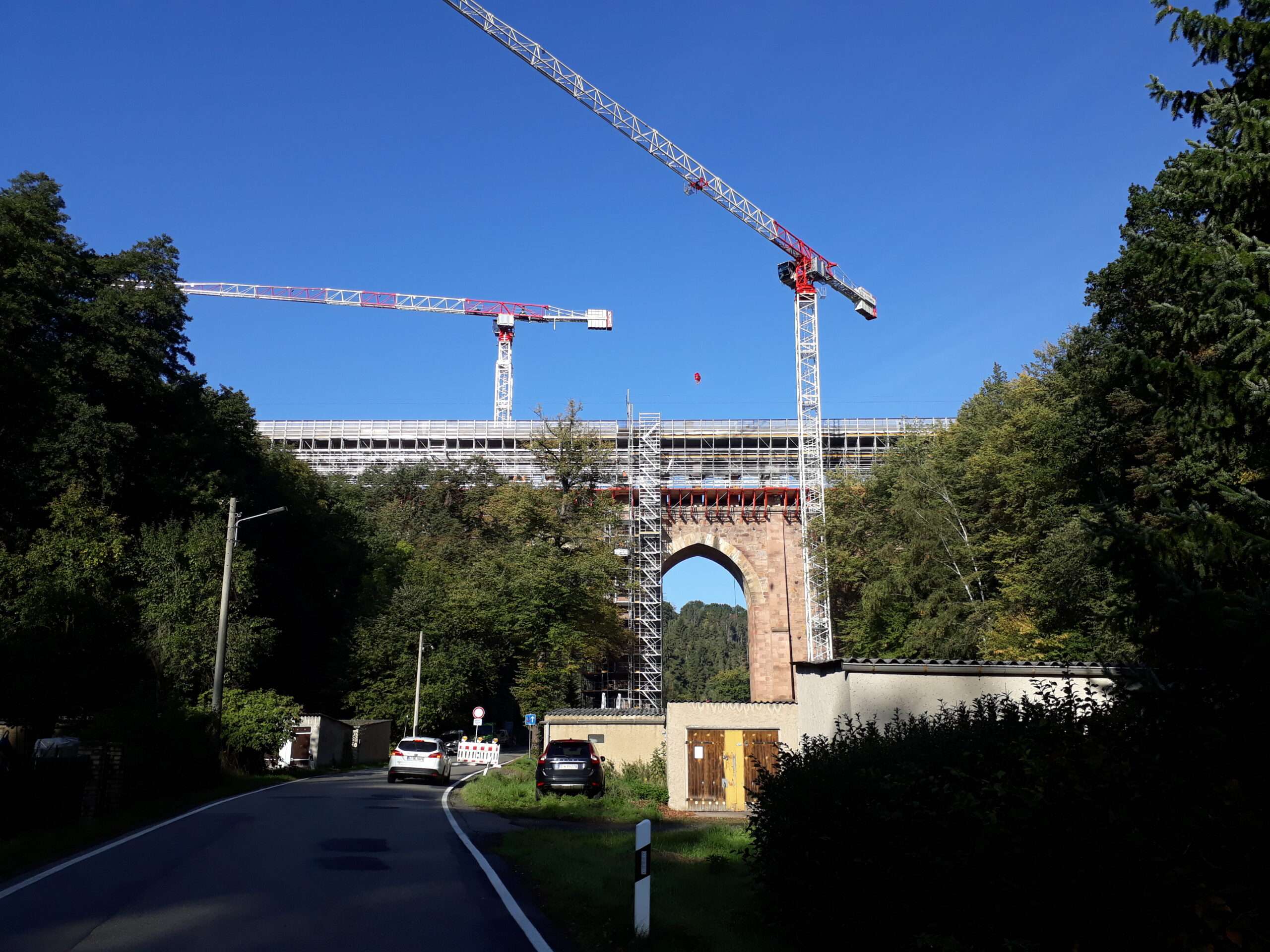 Eisenbahnviadukt - Heiligenborner Viadukt im Bau -DB E&C