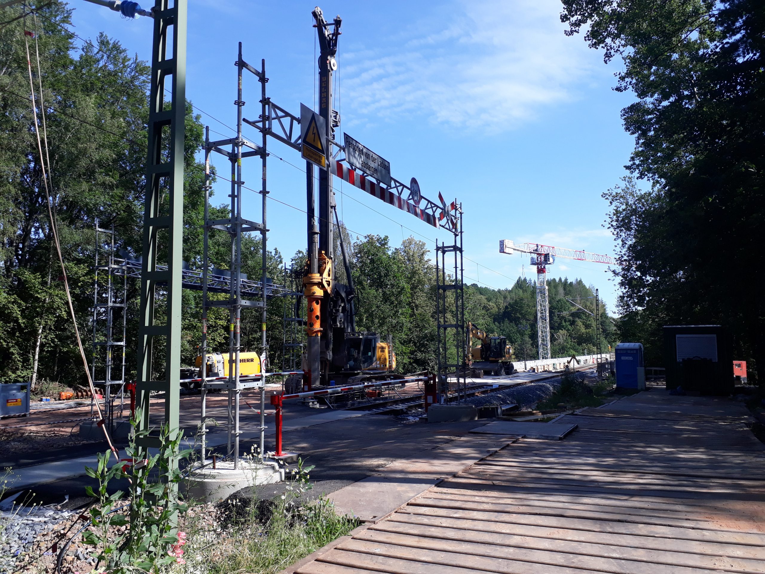 Railway Viaduct - Heiligenborn Viaduct - construction of abutments Mittweida