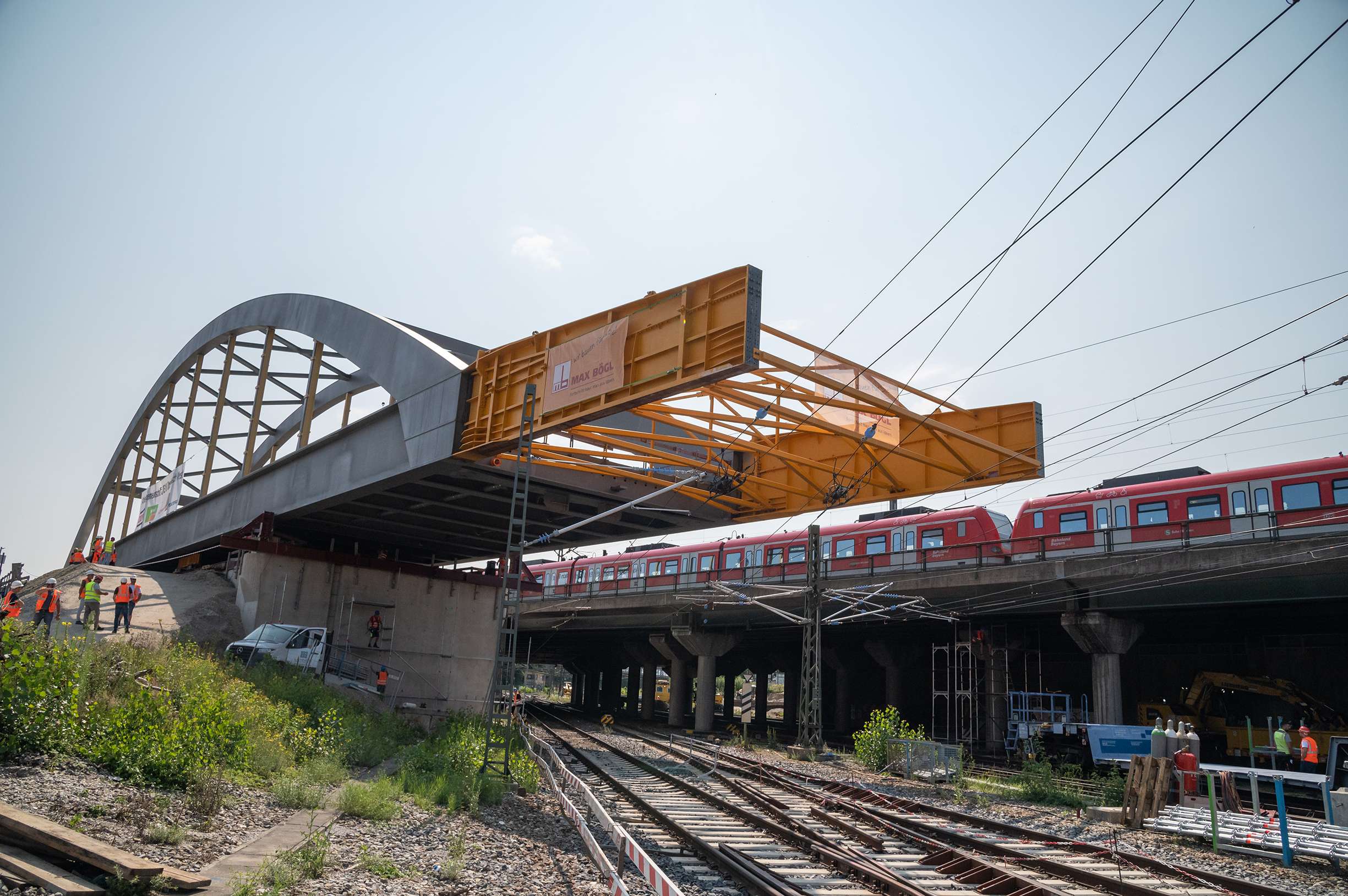 Tied-arch bridge - 2nd core S-Bahn route in Munich