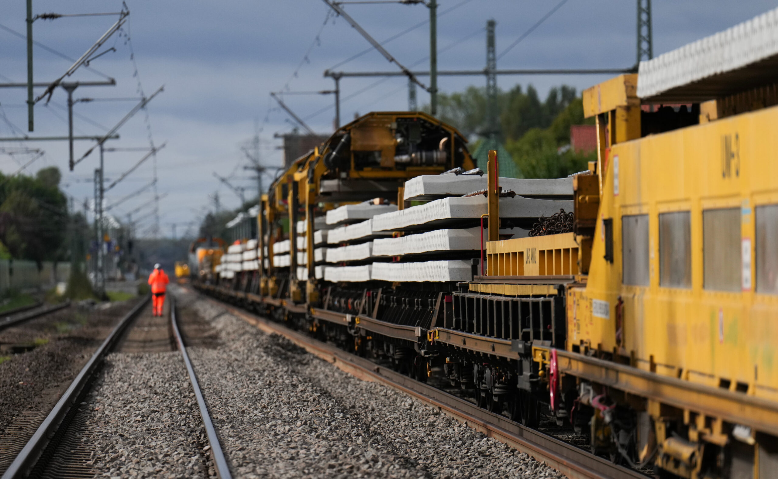 Track construction work