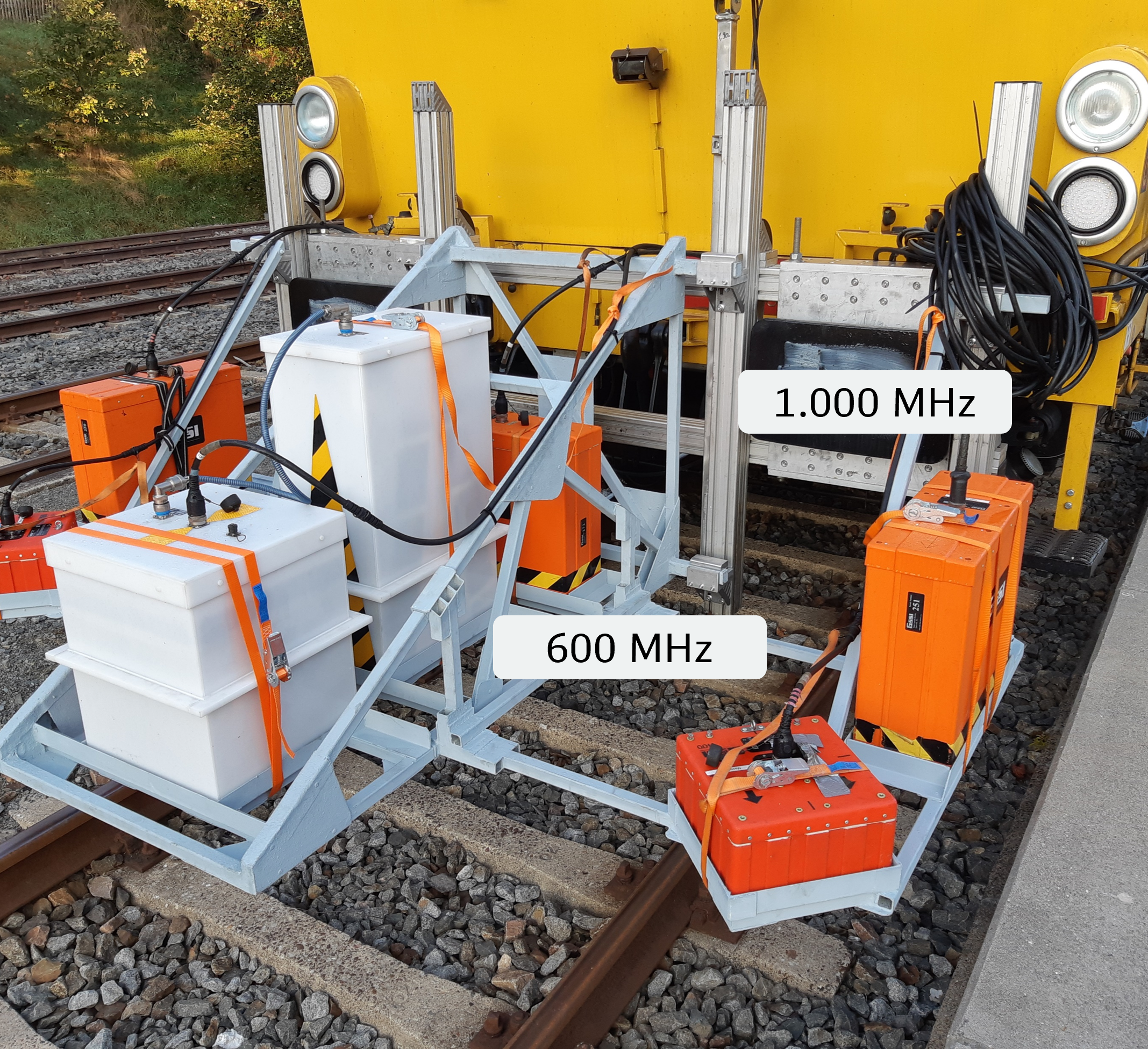 ground-penetrating radar_train with different antennas