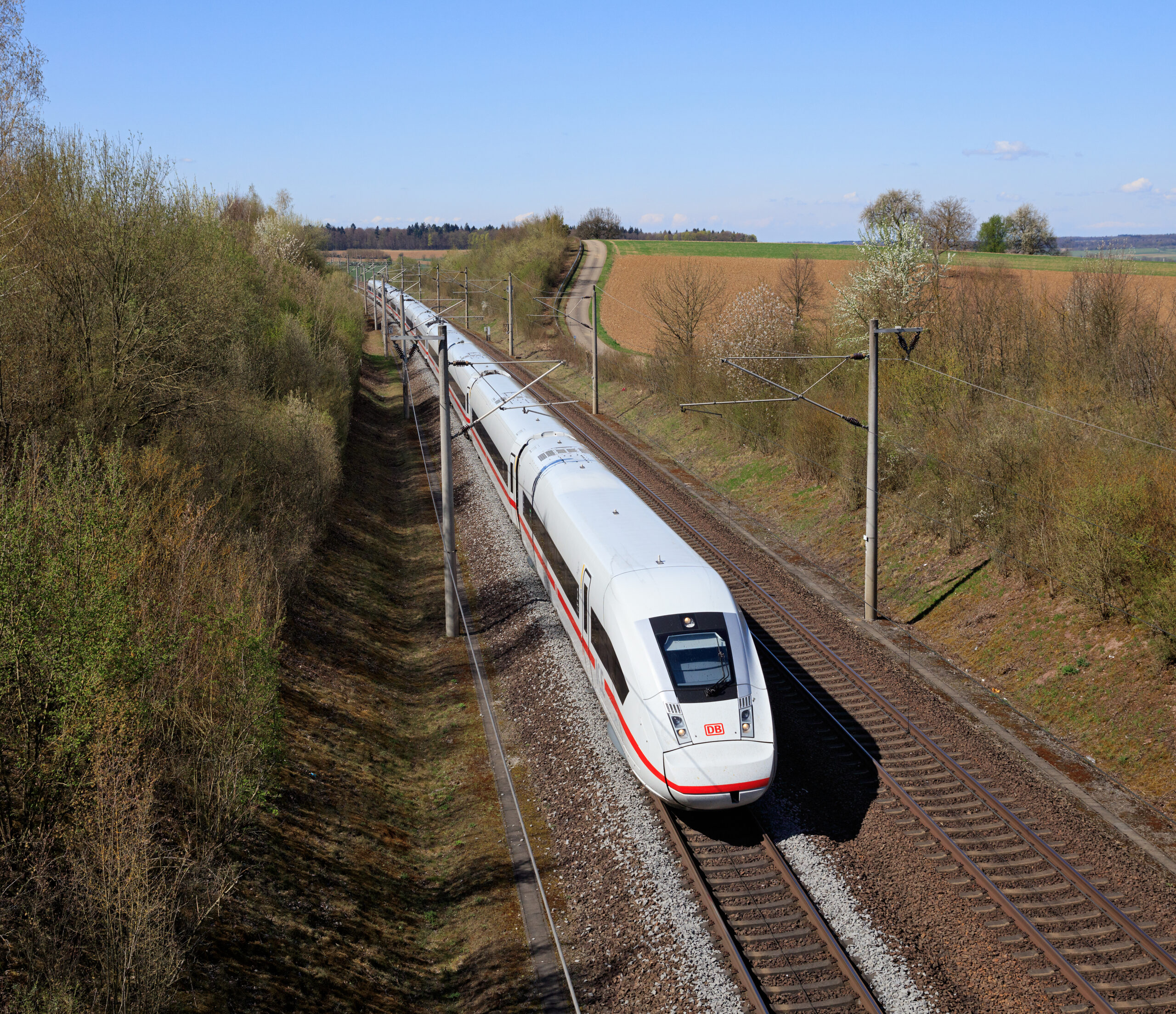 ICE 4 class 412 as ICE 575 on the Mannheim - Stuttgart high-speed line