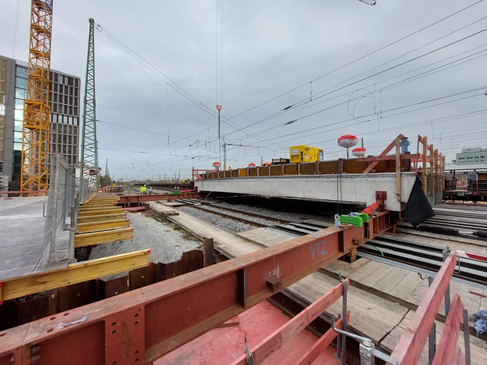 Construction work on the tracks