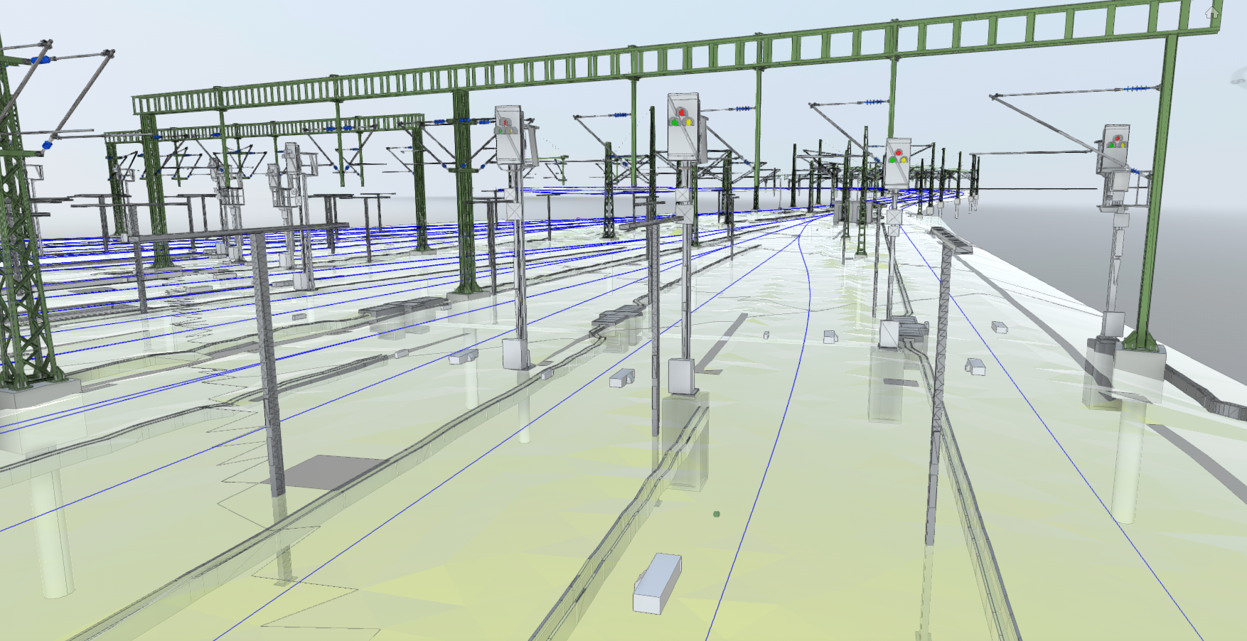 Düsseldorf stabling station - visualization