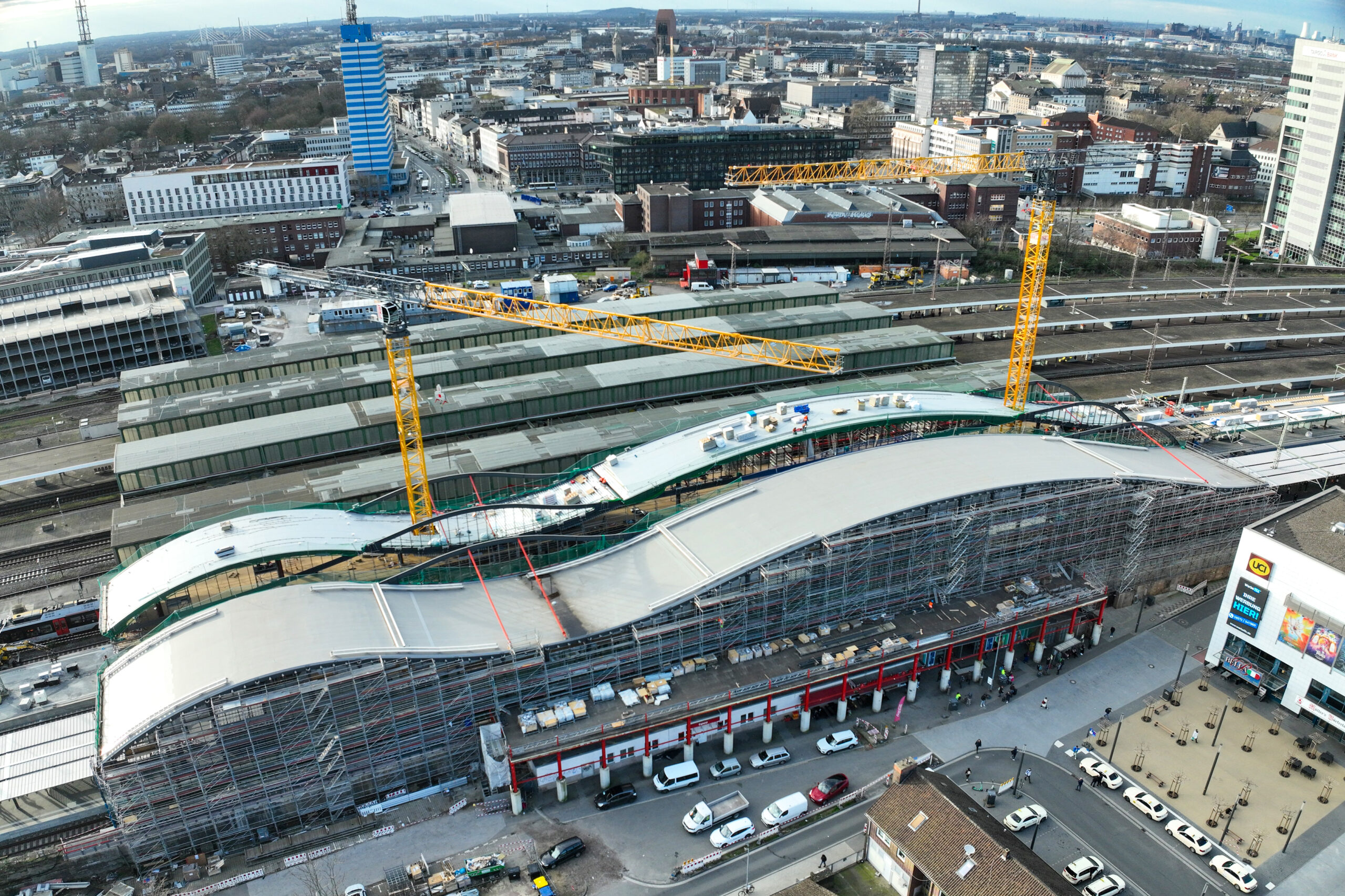 Drohnenaufnahme der Verkehrsstation