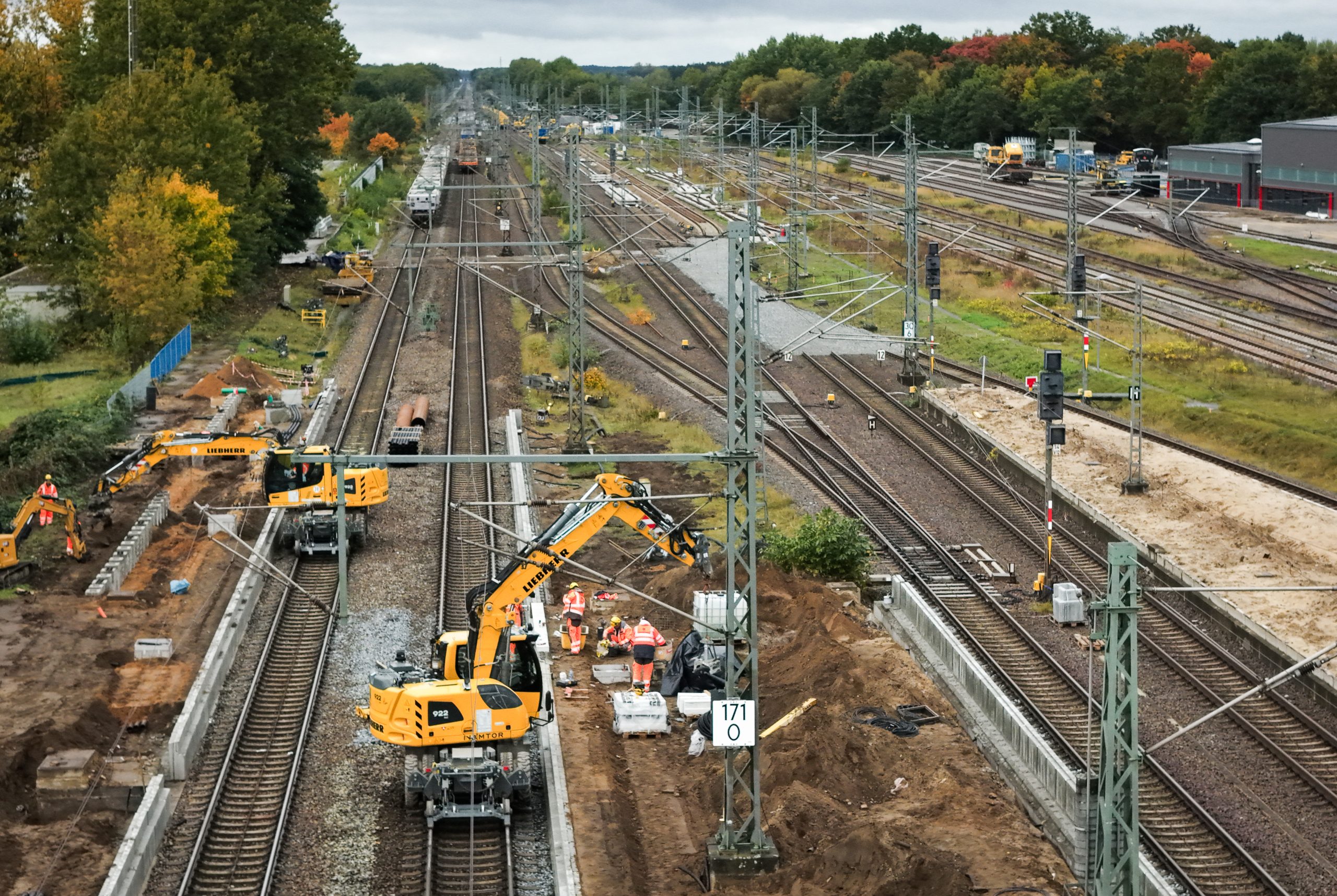 Arbeiten im Bereich des Bahnhofes Ludwigslust